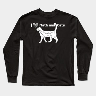 I love math and cats Long Sleeve T-Shirt